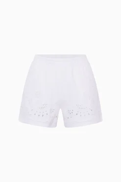 Abrah Bandana Eyelet Fleece Shorts