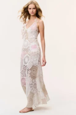 Adalita Patchwork Crochet Maxi Dress