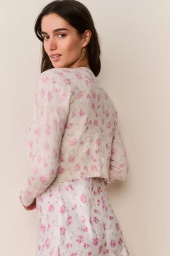 Adeanne Heirloom Print Cotton Cardigan
