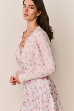 Adeanne Heirloom Print Cotton Cardigan