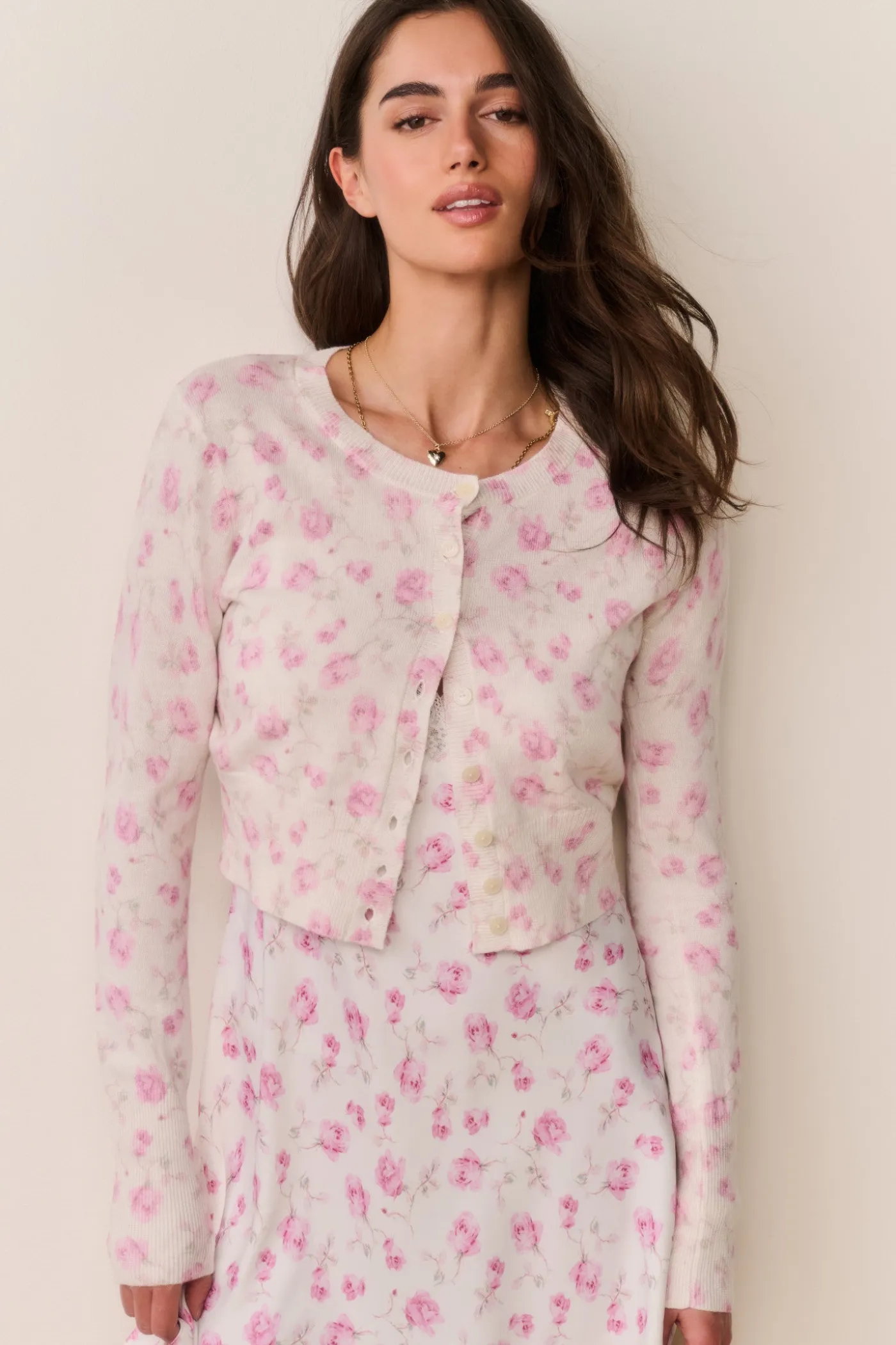 Adeanne Heirloom Print Cotton Cardigan
