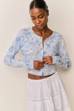 Adeanne Heirloom Print Cotton Cardigan