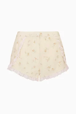 Adina Lace-Trimmed Floral Shorts