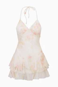 Adrinette Silk Chiffon Mini Dress