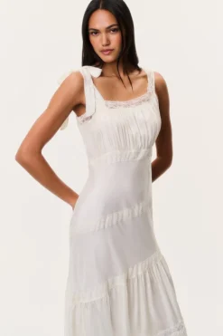 Andresy Silk Asymmetrical Maxi Dress