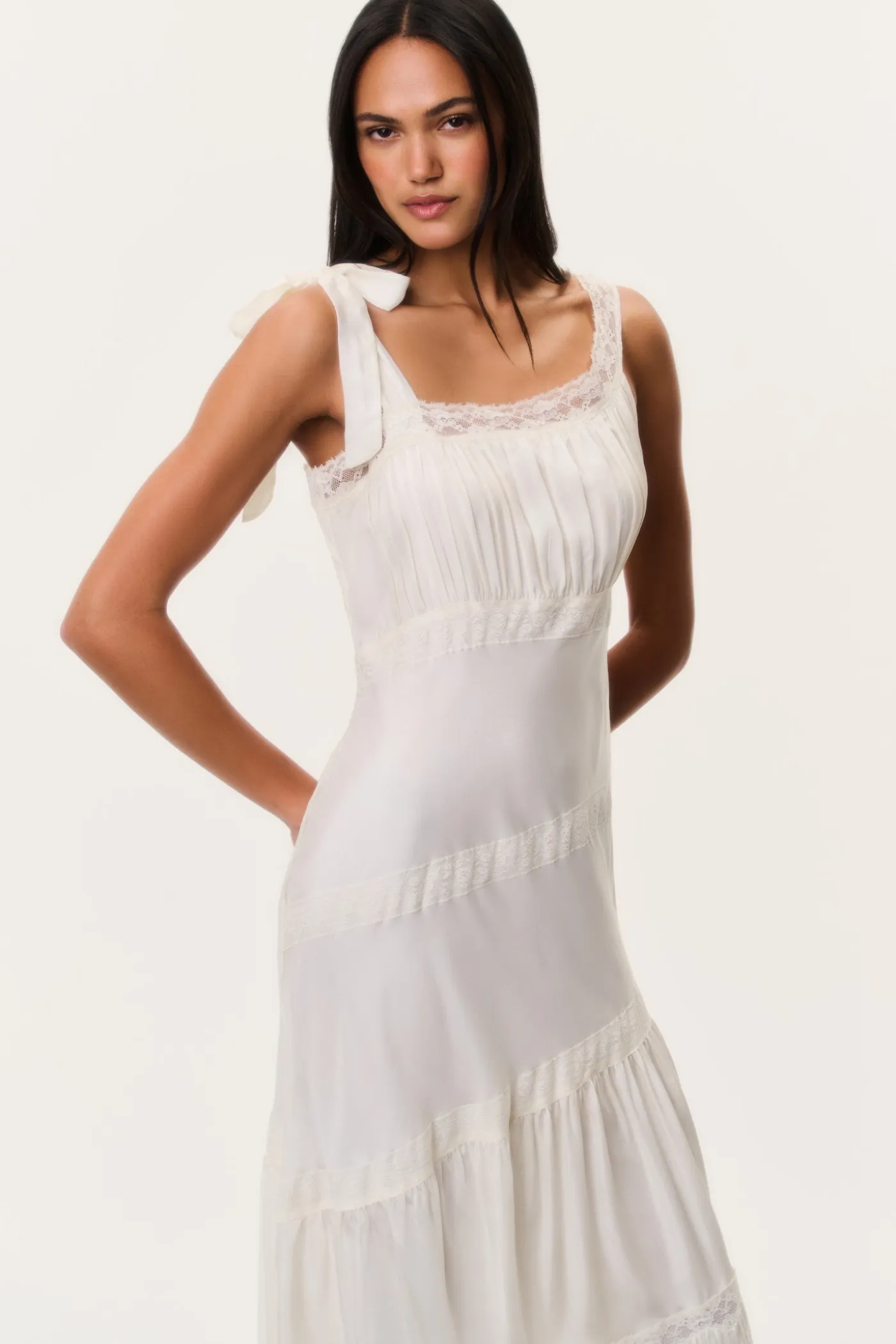 Andresy Silk Asymmetrical Maxi Dress