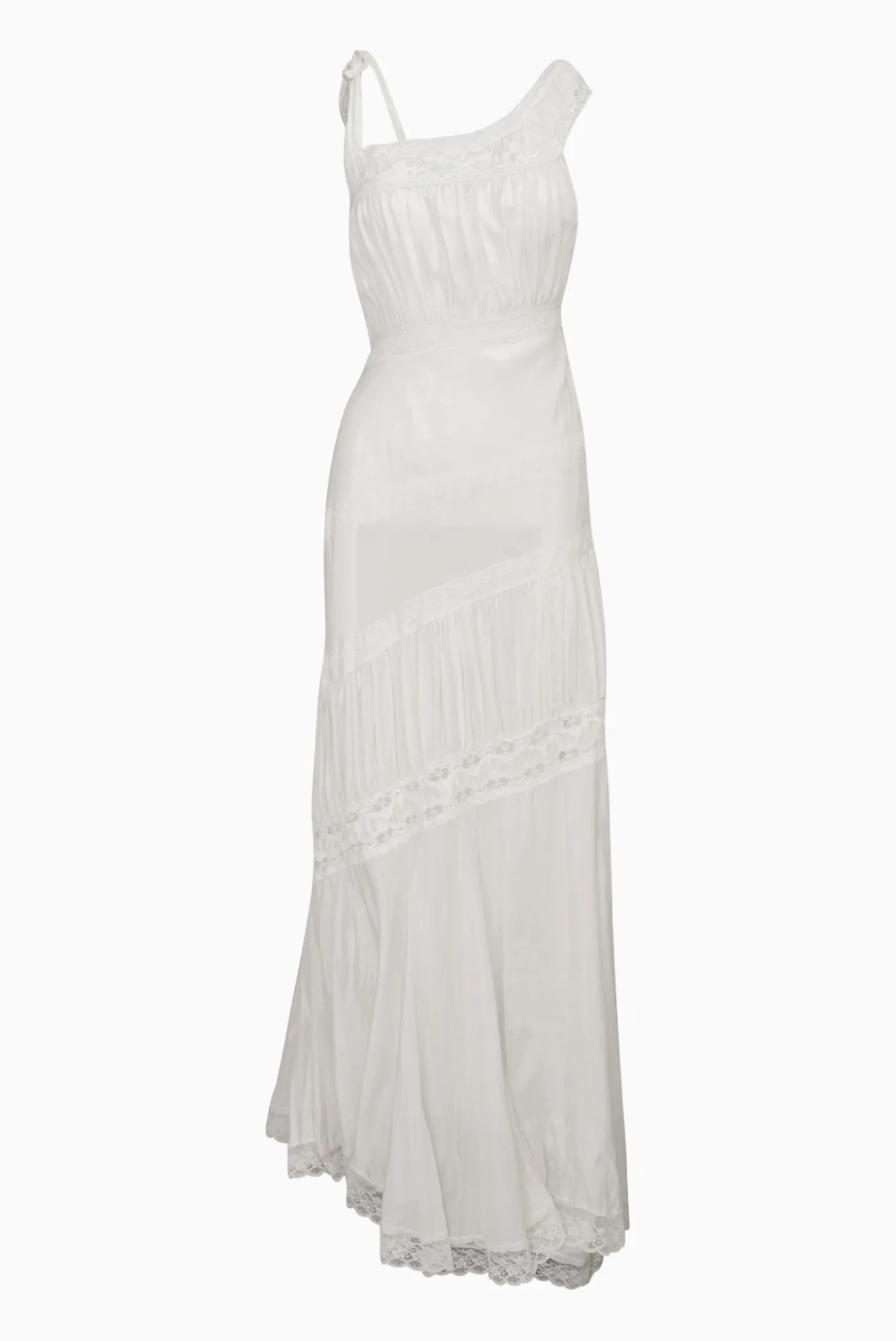 Andresy Silk Asymmetrical Maxi Dress