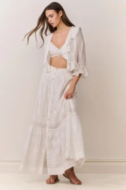 Araminta Cotton Victorian Maxi Skirt