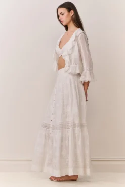 Araminta Cotton Victorian Maxi Skirt