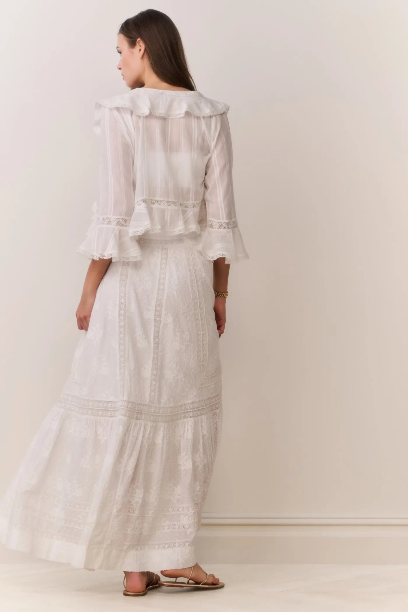 Araminta Cotton Victorian Maxi Skirt