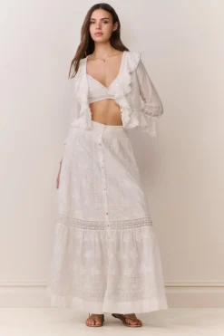 Araminta Cotton Victorian Maxi Skirt