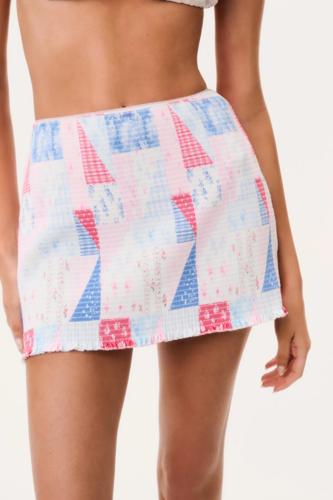 Arwen Patchwork Print Swim Skirt