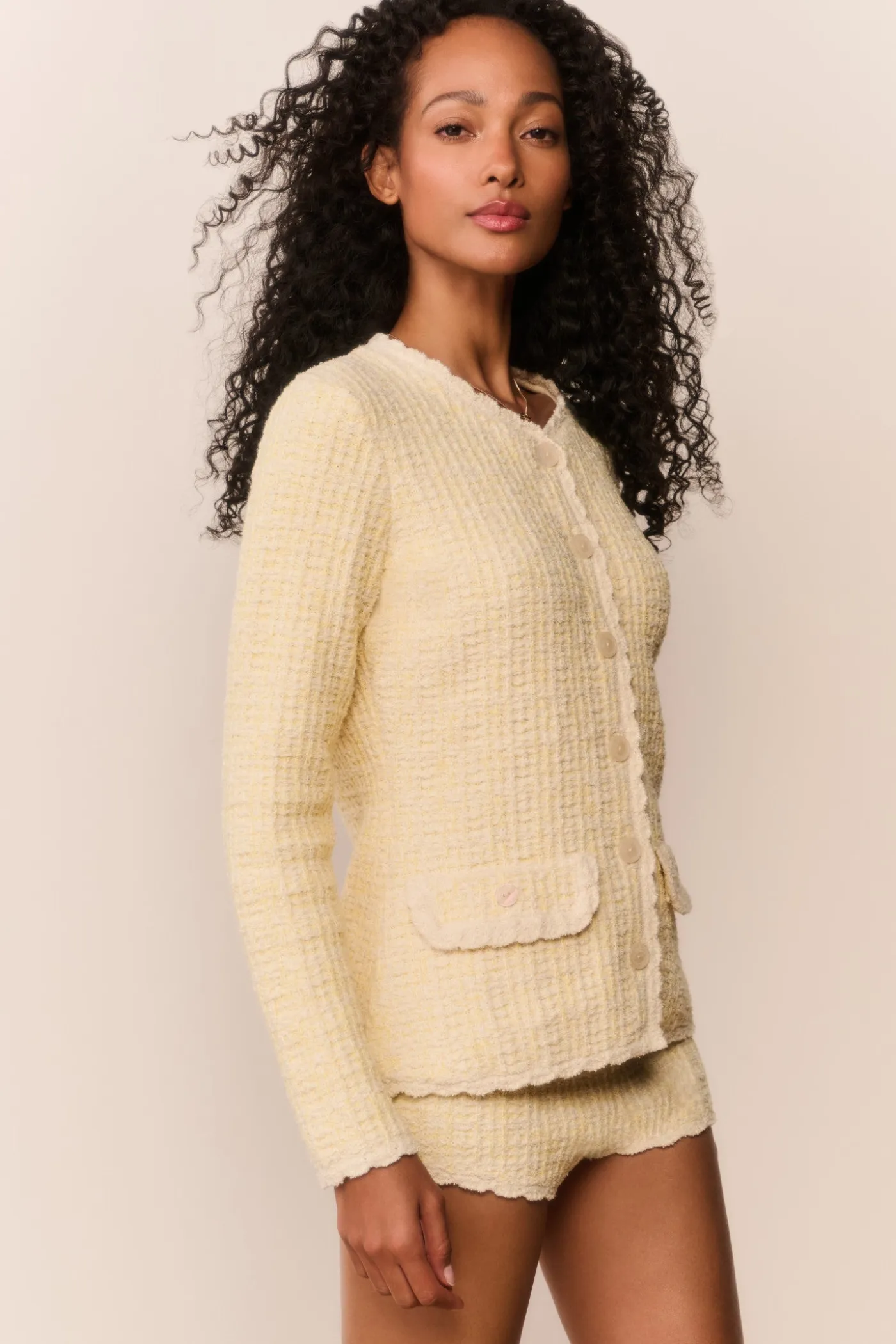 Atlanta Knit Tweed Mini Shorts