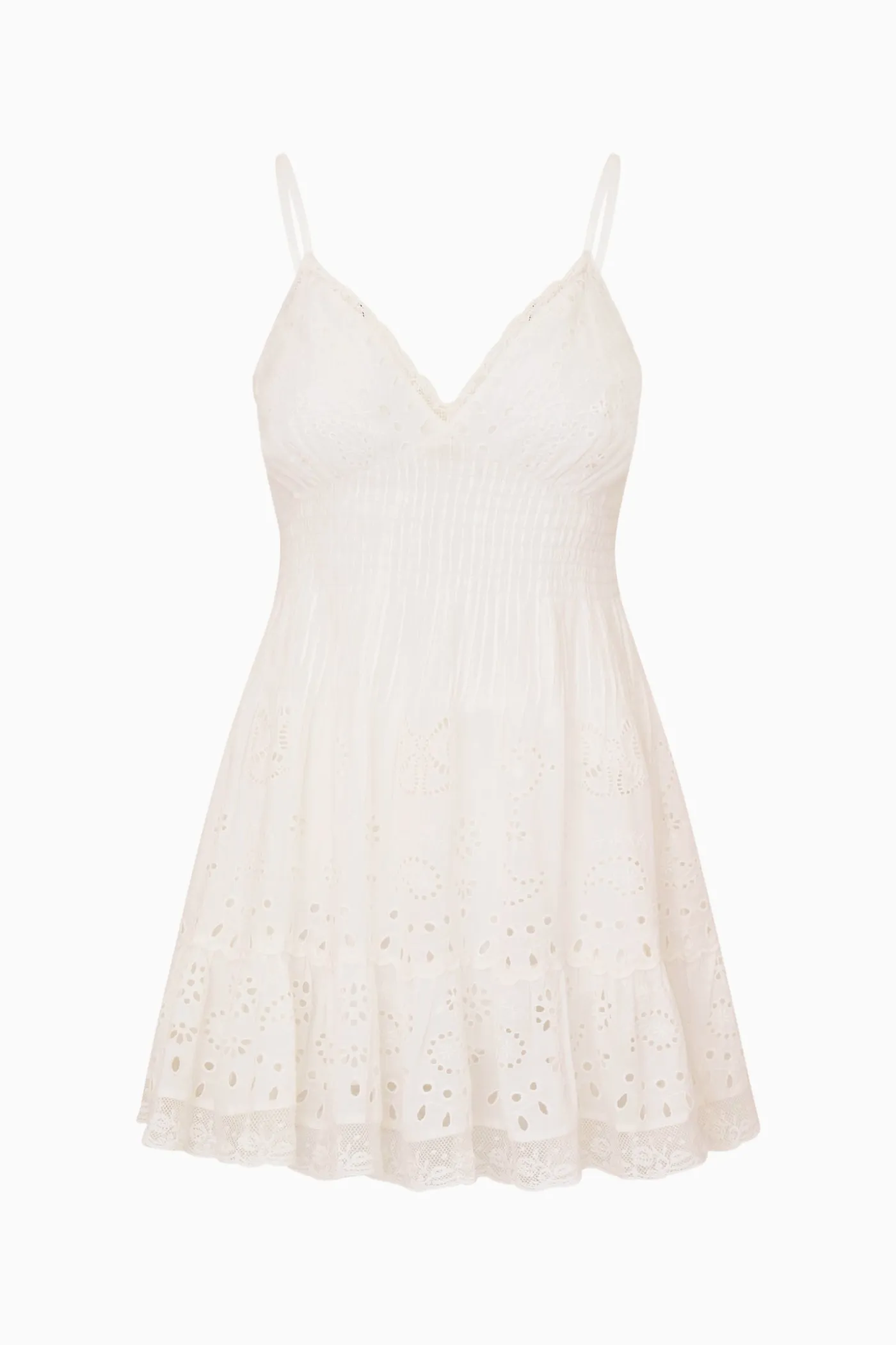 Azar Cotton Bandana Eyelet Mini Dress