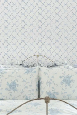 Baby Bow Blue Bella Standard Wallpaper