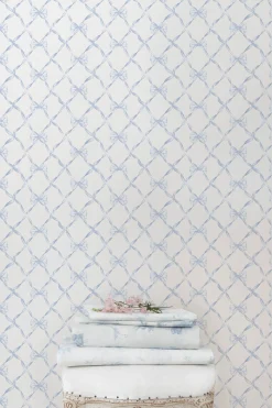 Baby Bow Blue Bella Standard Wallpaper