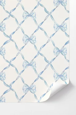 Baby Bow Blue Peel and Stick Wallpaper