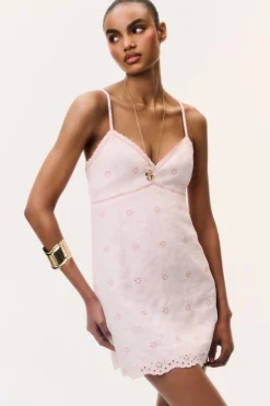 Becklyn Eyelet Linen Mini Dress
