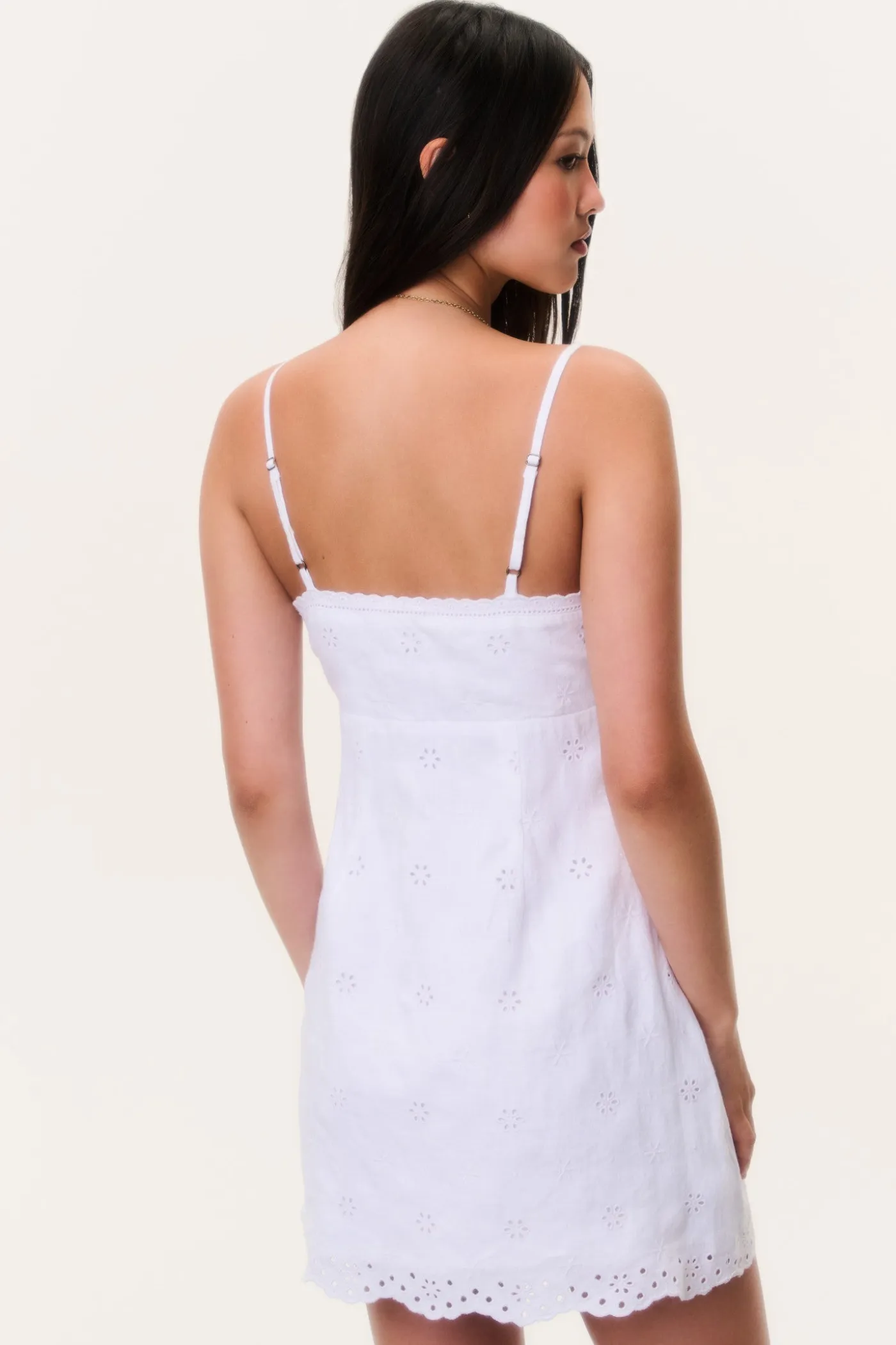 Becklyn Eyelet Linen Mini Dress