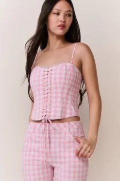 Bensen Cotton Gingham Bustier