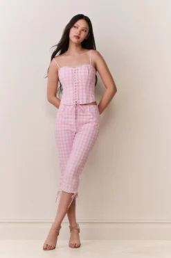 Bensen Cotton Gingham Bustier