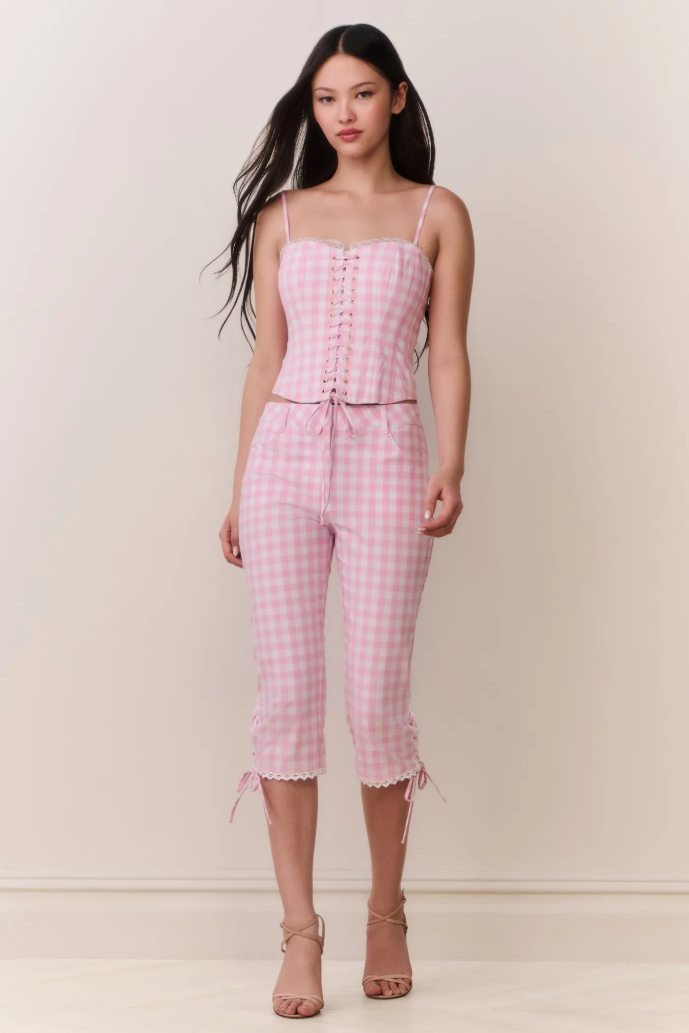 Bensen Cotton Gingham Bustier