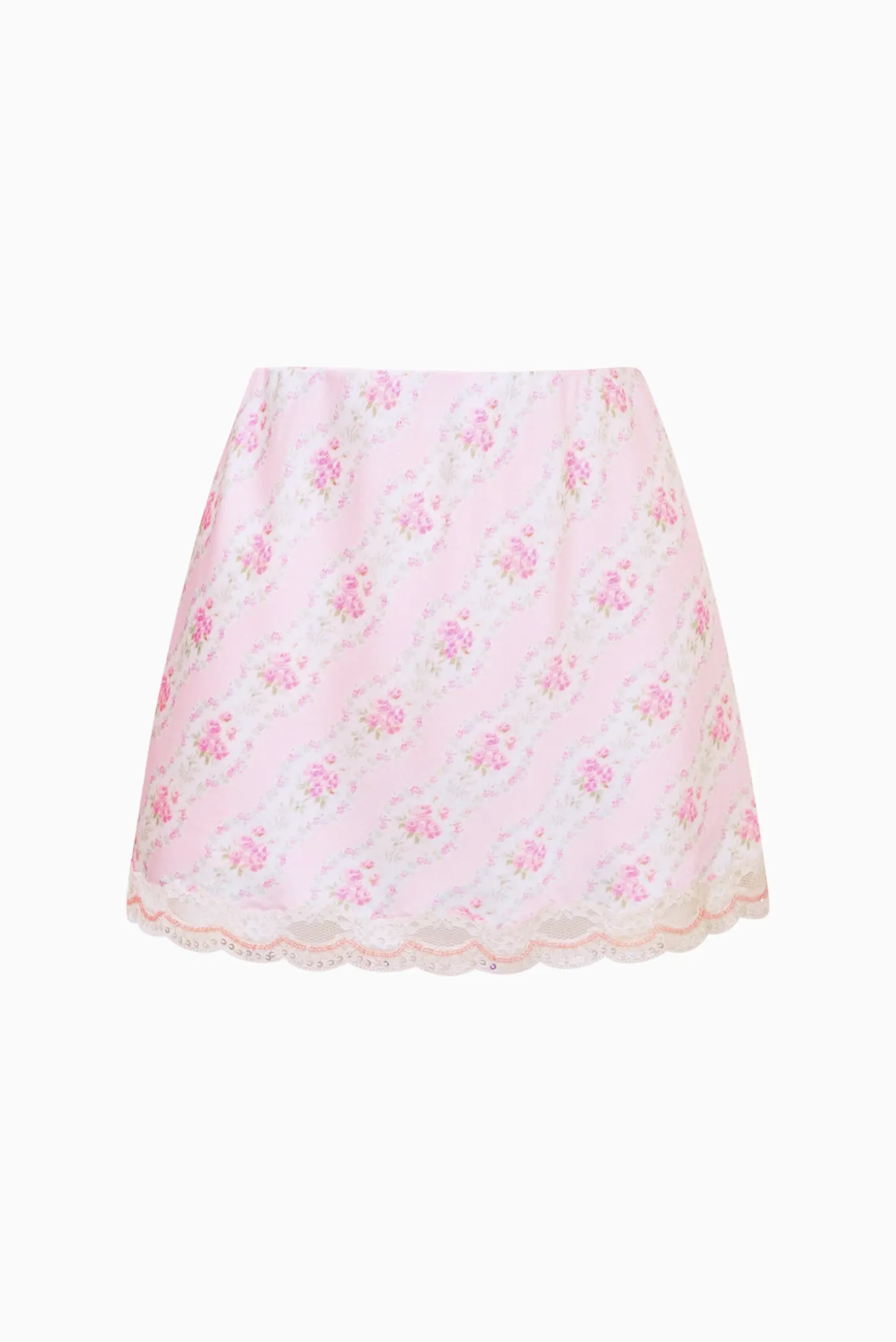 Bernes Mini Satin Slip Skirt