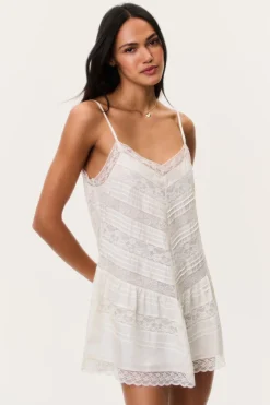 Bessette Silk Lace Mini Dress