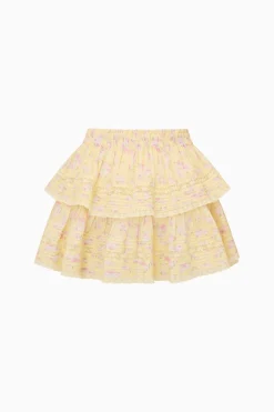 Blooming Floral Ruffle Mini Skirt