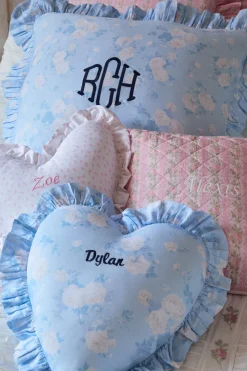 Boheme Ruffle Heart Pillow