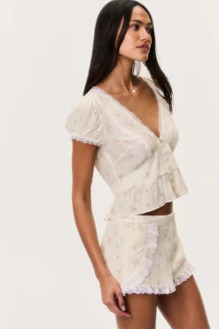 Bondy Floral Short Sleeve Blouse