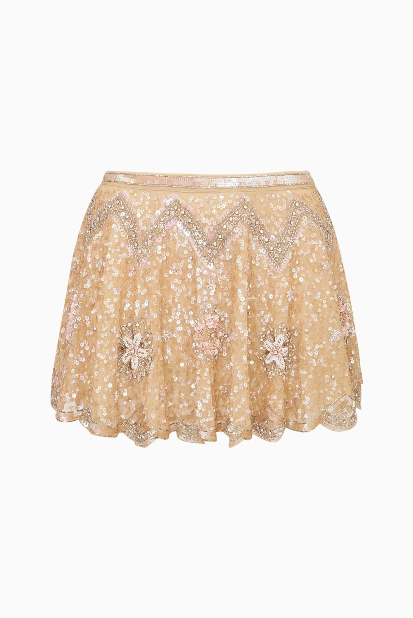 Bramble Beaded Sequin Mini Skirt