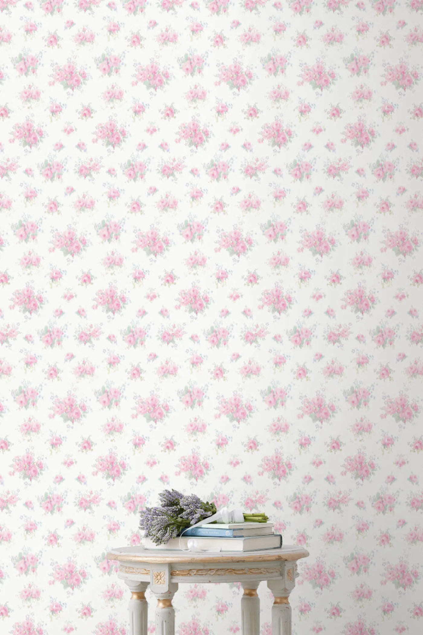 Breezy Ikat Rose Standard Wallpaper