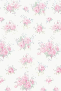 Breezy Ikat Rose Standard Wallpaper