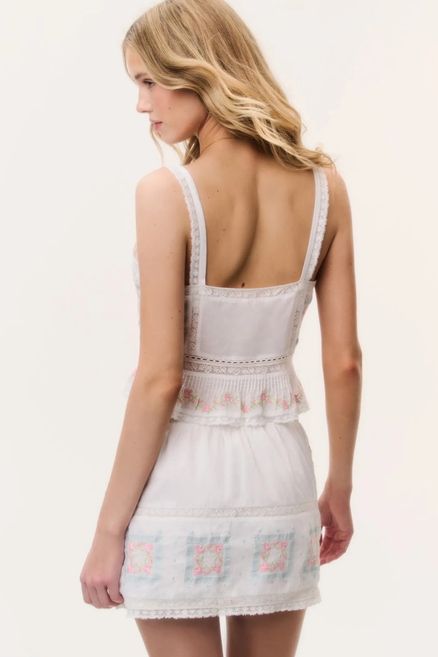 Bresson Embroidered Cotton Mini Skirt