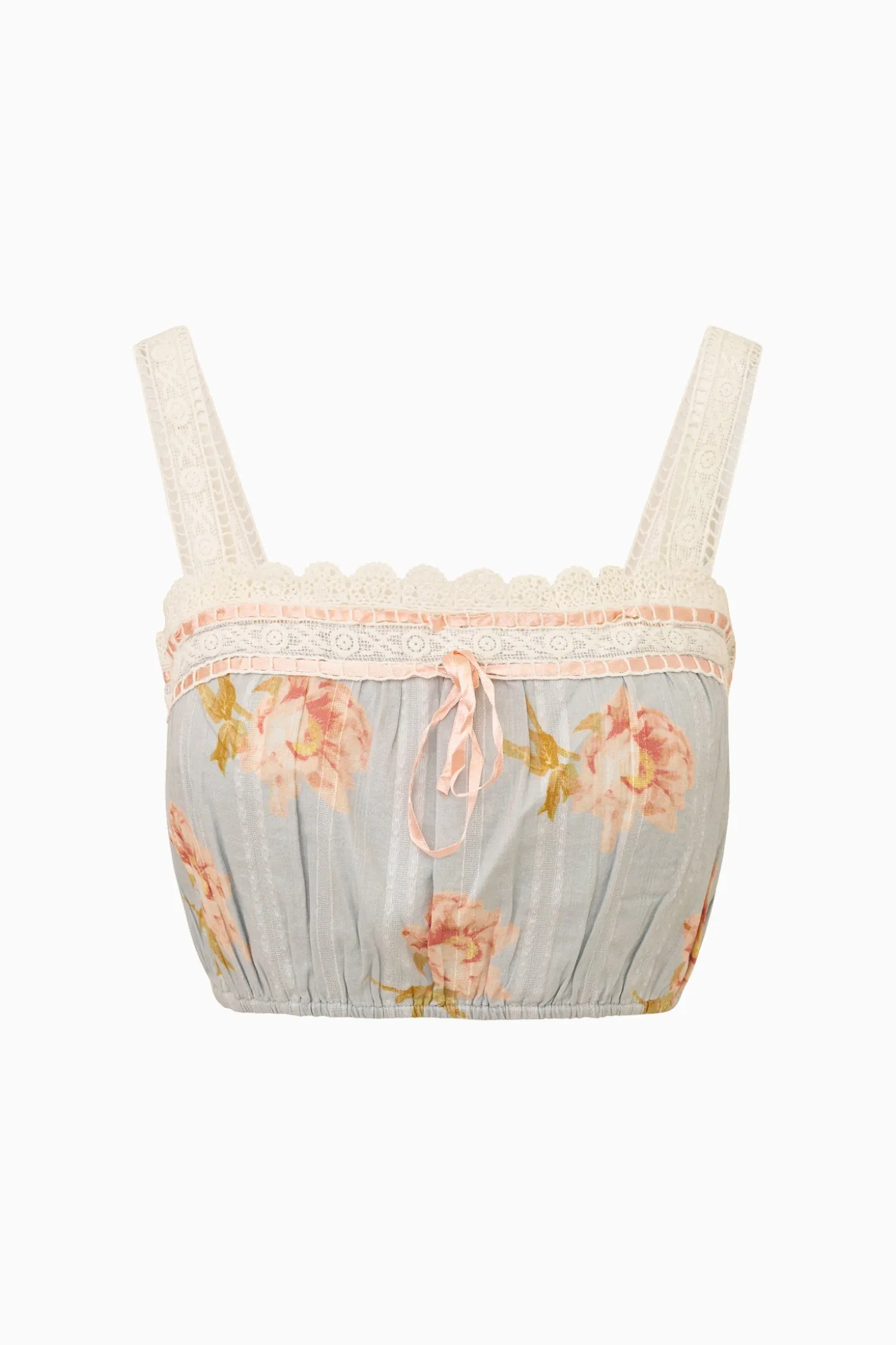Broca Cotton Peony Print Crop Top