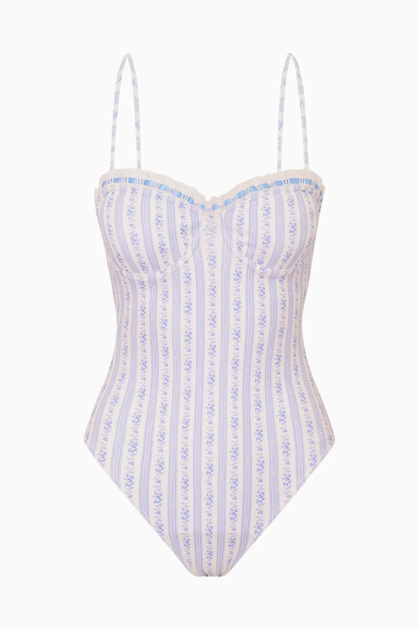 Brooksie Floral Striped One-Piece Swimsuit