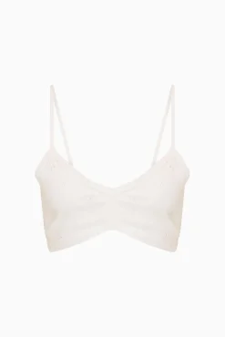 Brynnette Eyelet Linen Bralette Top