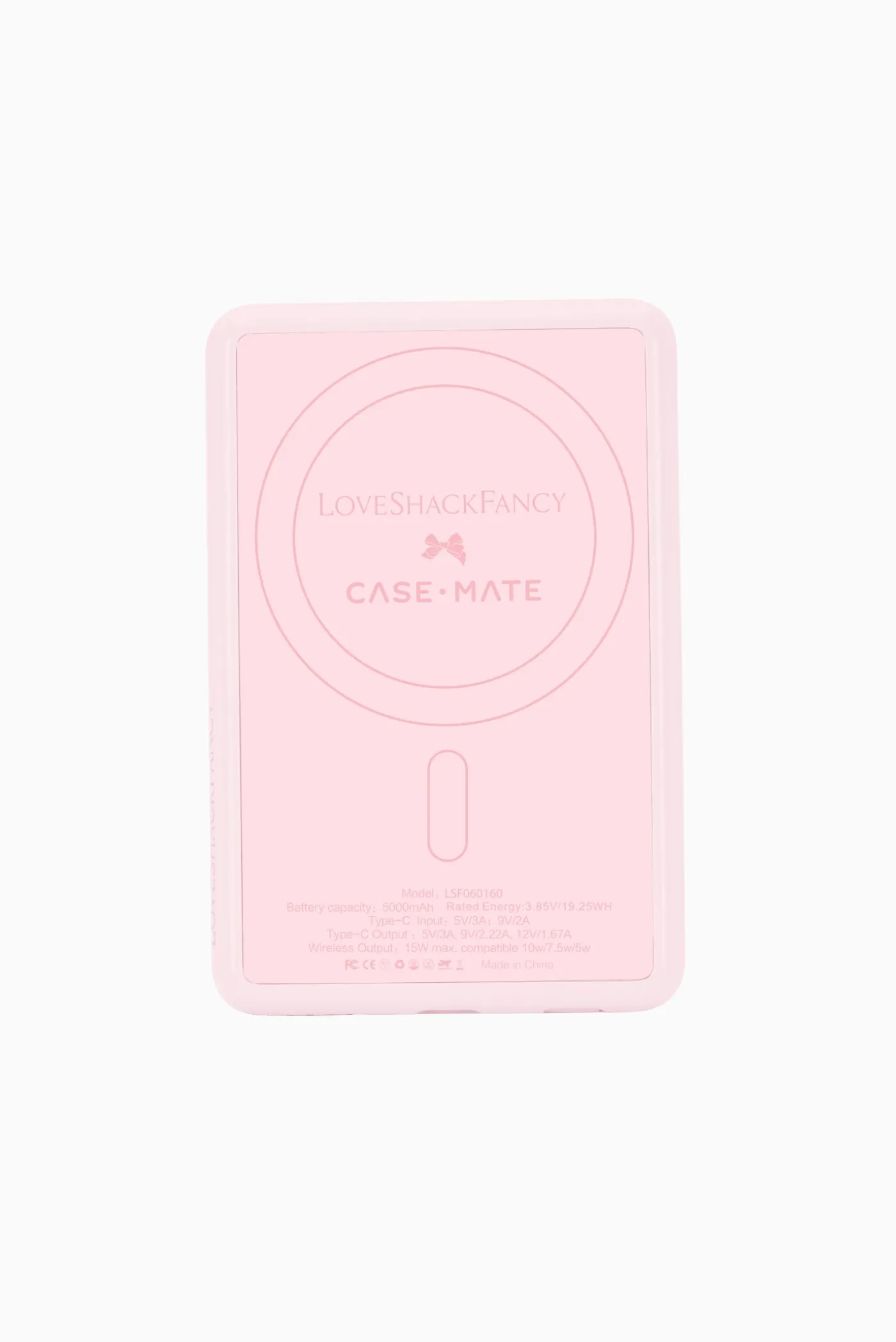 Case-Mate x LoveShackFancy 5K mAh Wireless Portable Charger Works with MagSafe - Blooming Heirloom