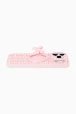 Case-Mate x LoveShackFancy Magnetic Bow Phone Loop Grip Works With MagSafe - Pink