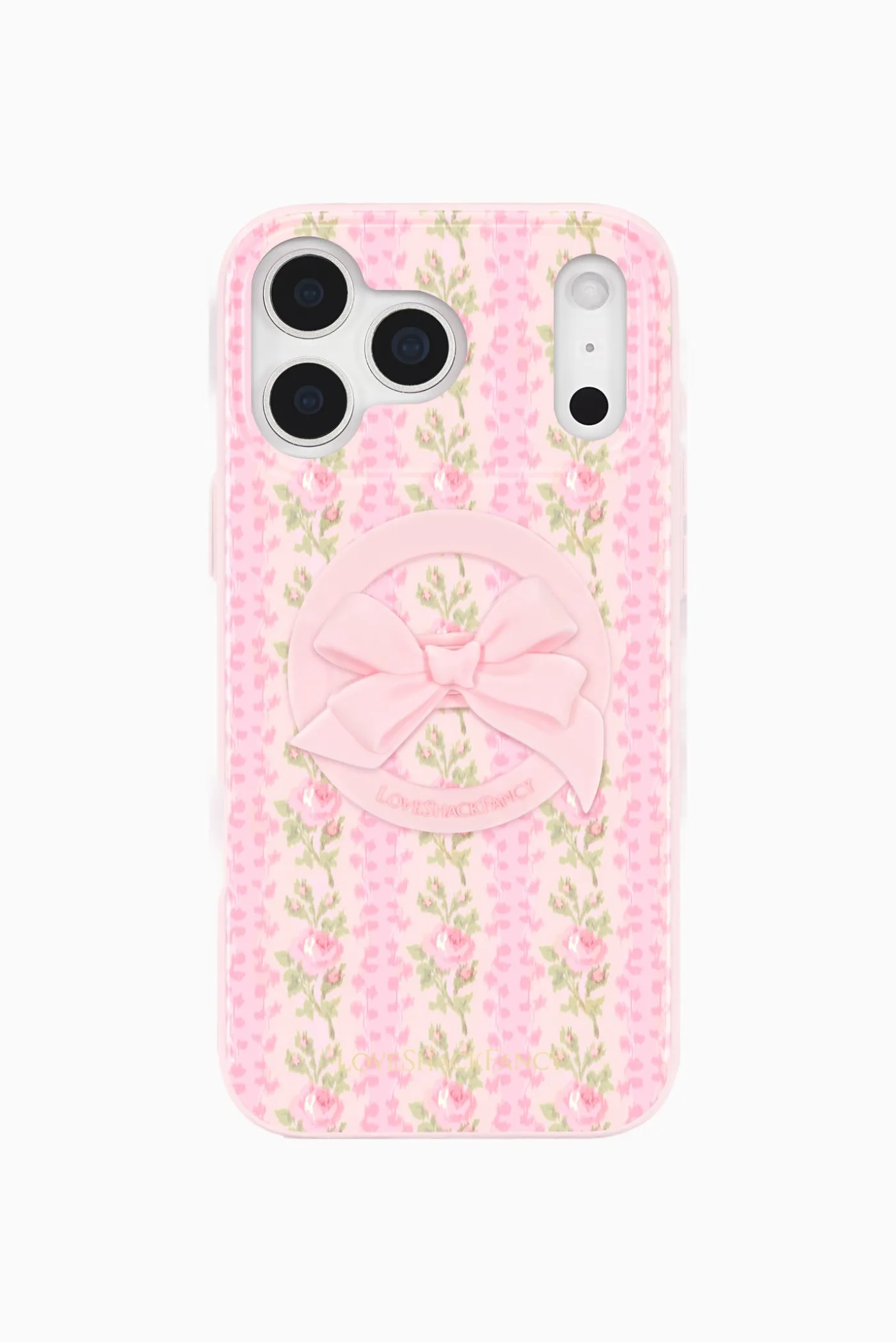 Case-Mate x LoveShackFancy Magnetic Bow Phone Loop Grip Works With MagSafe - Pink