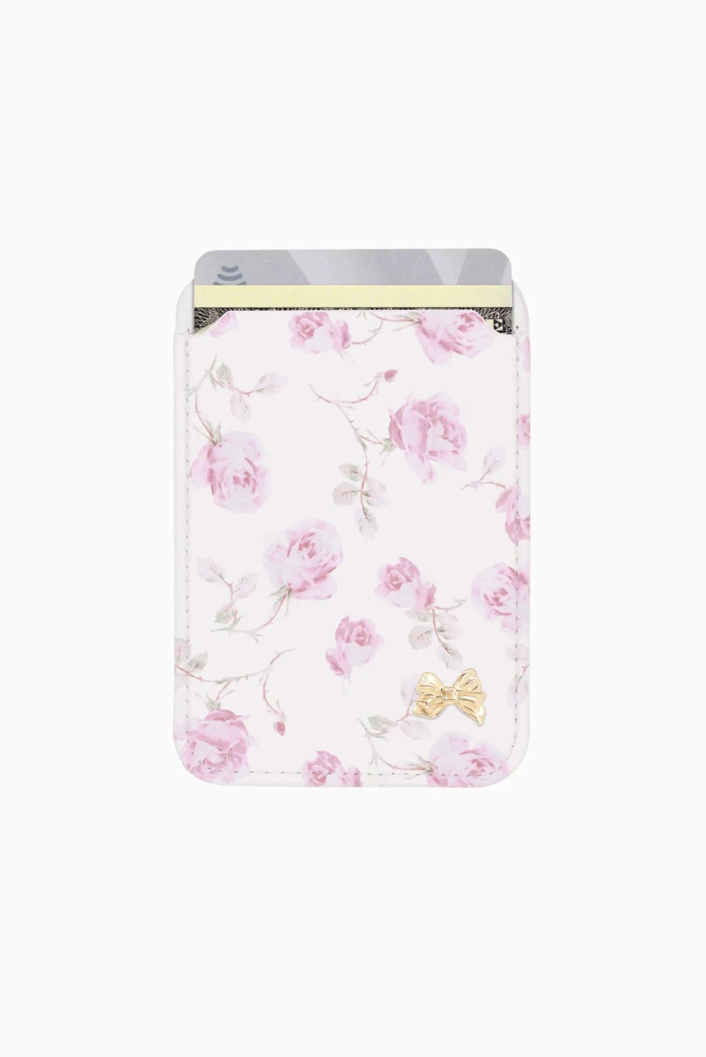Case-Mate x LoveShackFancy Magnetic Wallet Works With MagSafe - Ribbon Rosa Flora