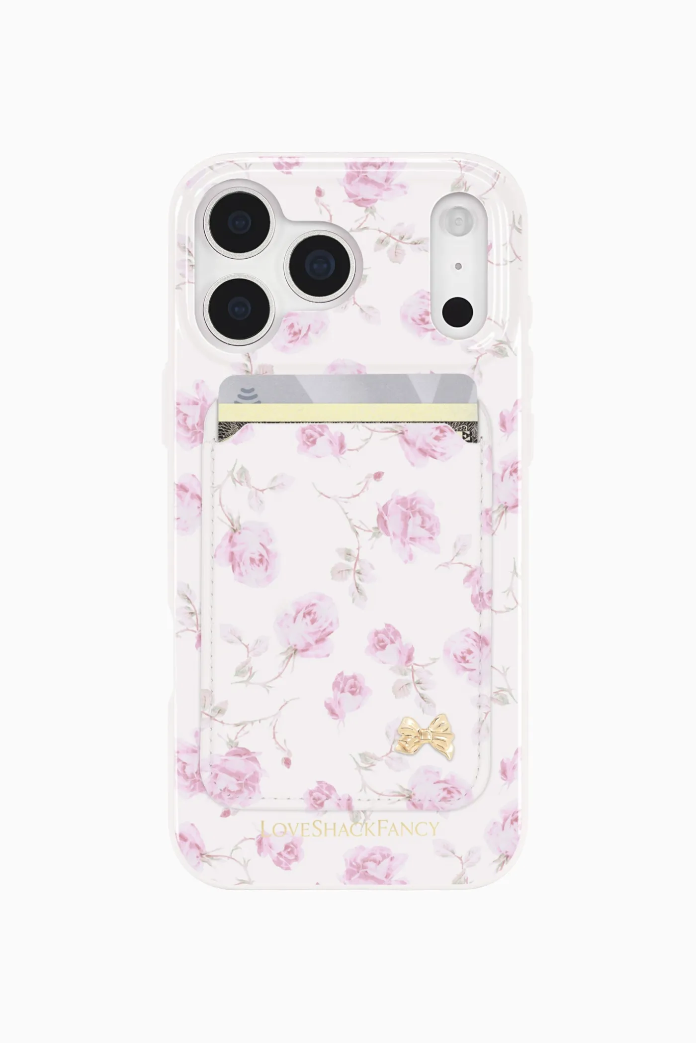 Case-Mate x LoveShackFancy Magnetic Wallet Works With MagSafe - Ribbon Rosa Flora