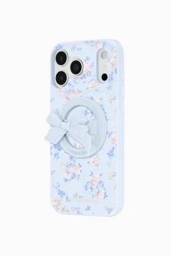 Case-Mate x LoveShackFancy Magnetic Bow Phone Loop Grip Works With MagSafe - Blue