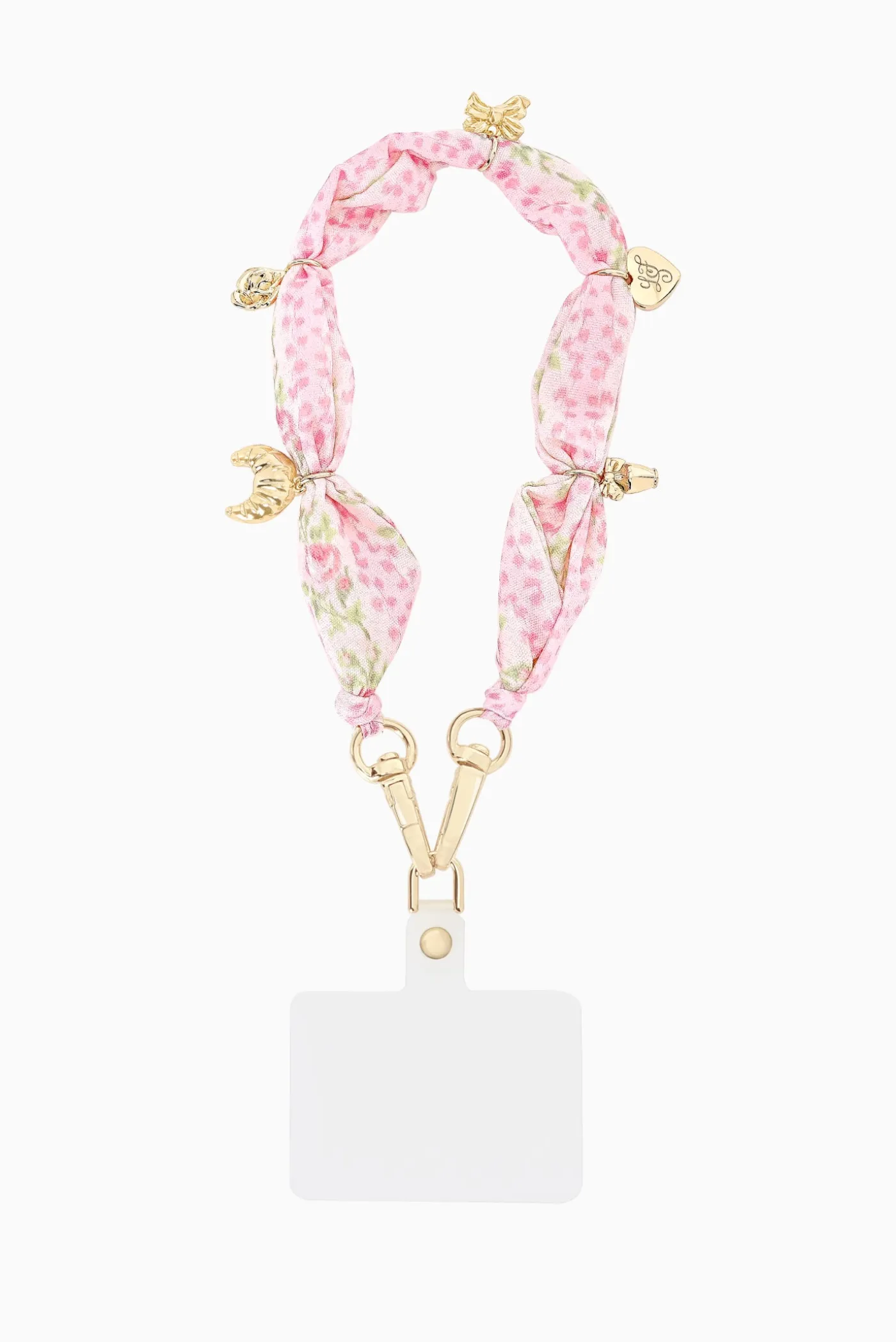 Case-Mate x LoveShackFancy Scarf Anchor Card Phone Charm - Blooming Heirloom