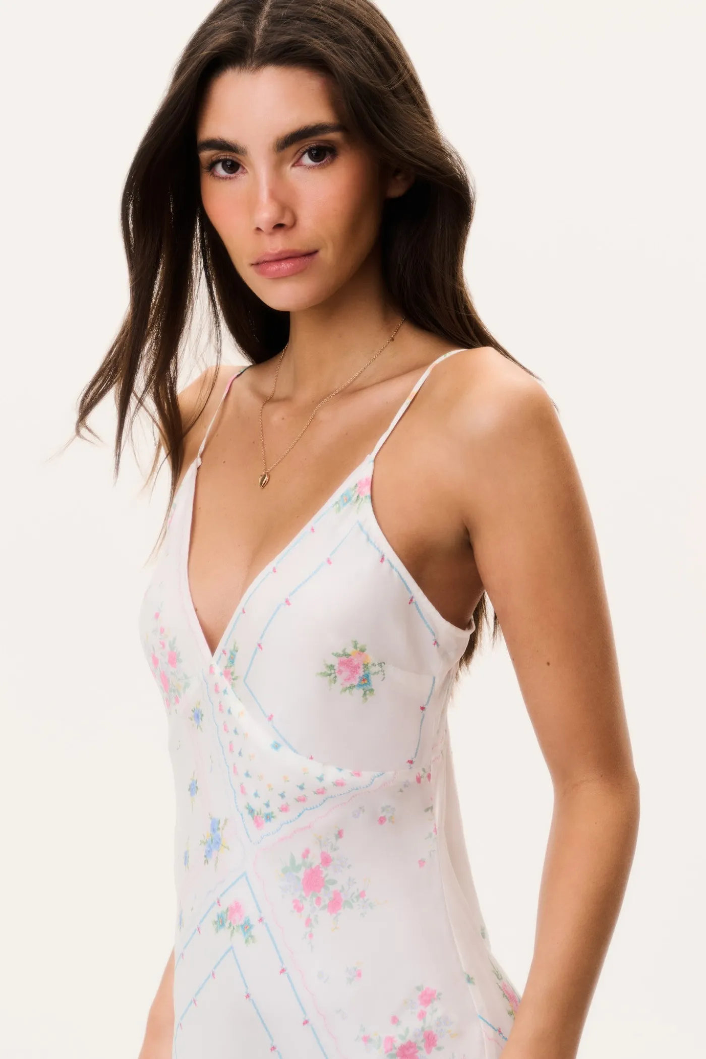 Castilla Silk Patchwork Maxi Dress