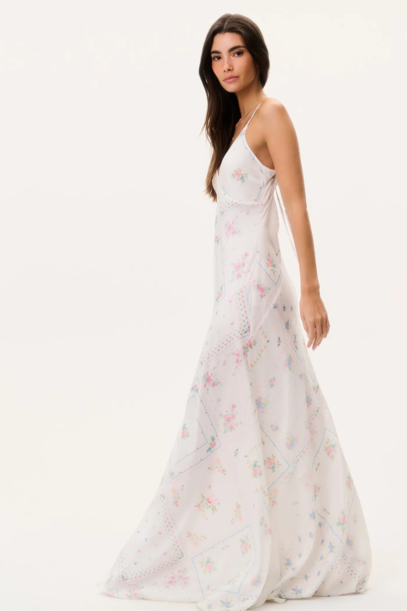 Castilla Silk Patchwork Maxi Dress