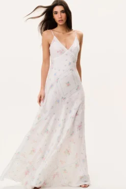 Castilla Silk Patchwork Maxi Dress