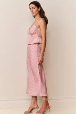 Castle Heirloom Print Midi Skirt
