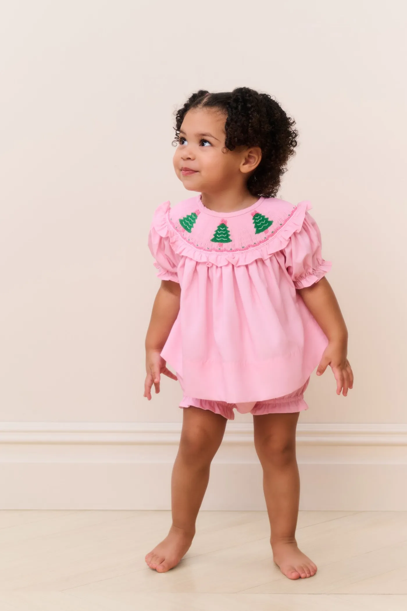 Cecil & Lou Baby Smocked Christmas Tree Set